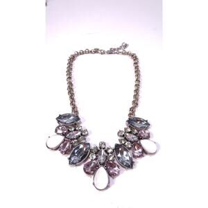 Lee by Lee Angel Women's Opal Crystal Gemstone Fan Necklace NWT 98